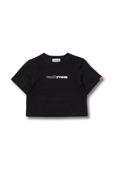 【Women's】HEART LOGO CROPPED TEE / BLK - vaultroom 公式オンラインストア