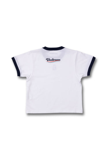 【Women's】KEY LOGO TRIM TEE / WHT×NVY - vaultroom 公式オンラインストア