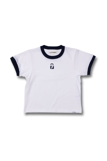 【Women's】KEY LOGO TRIM TEE / WHT×NVY - vaultroom 公式オンラインストア