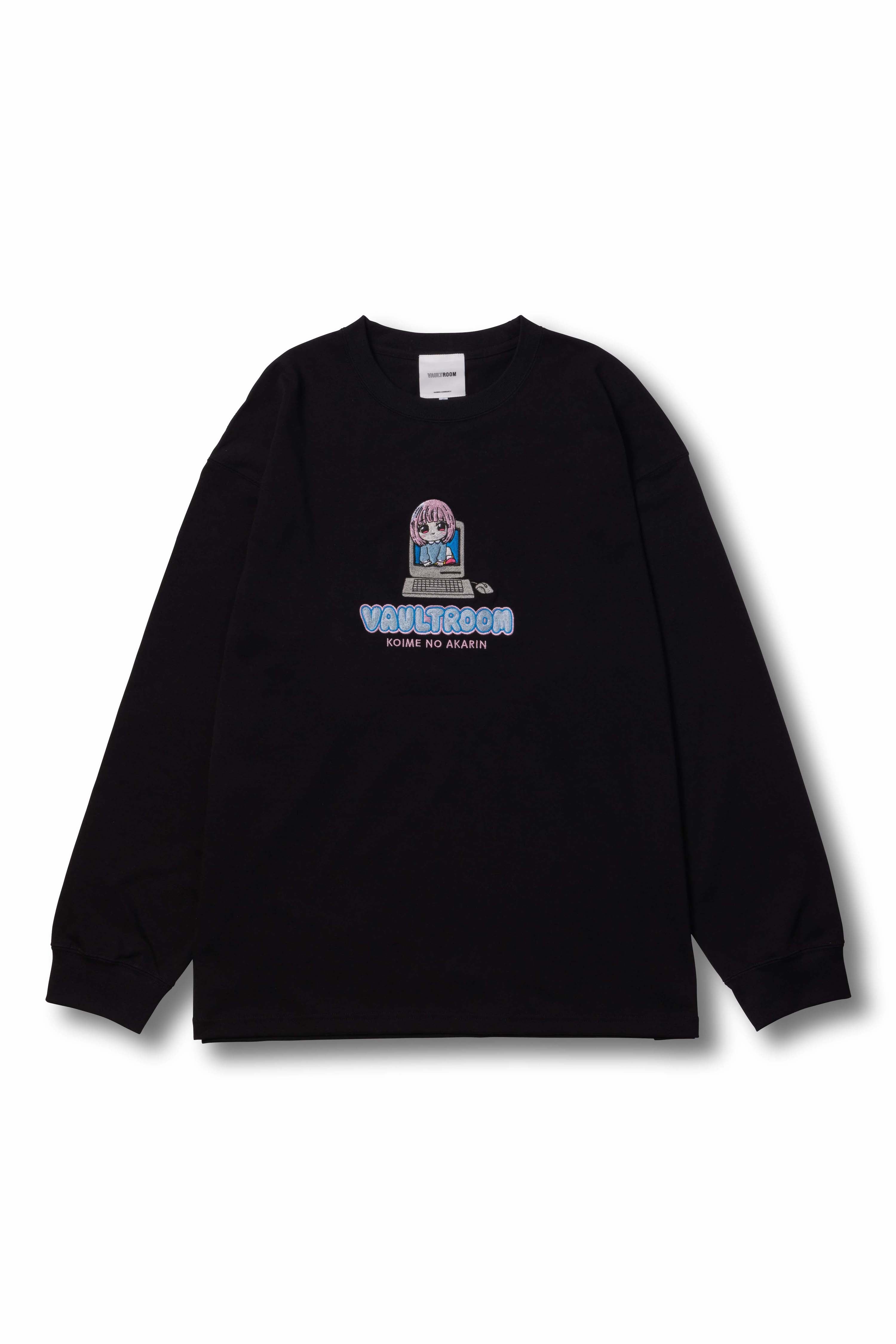 VR × AKARIN BIG L/S TEE / BLK