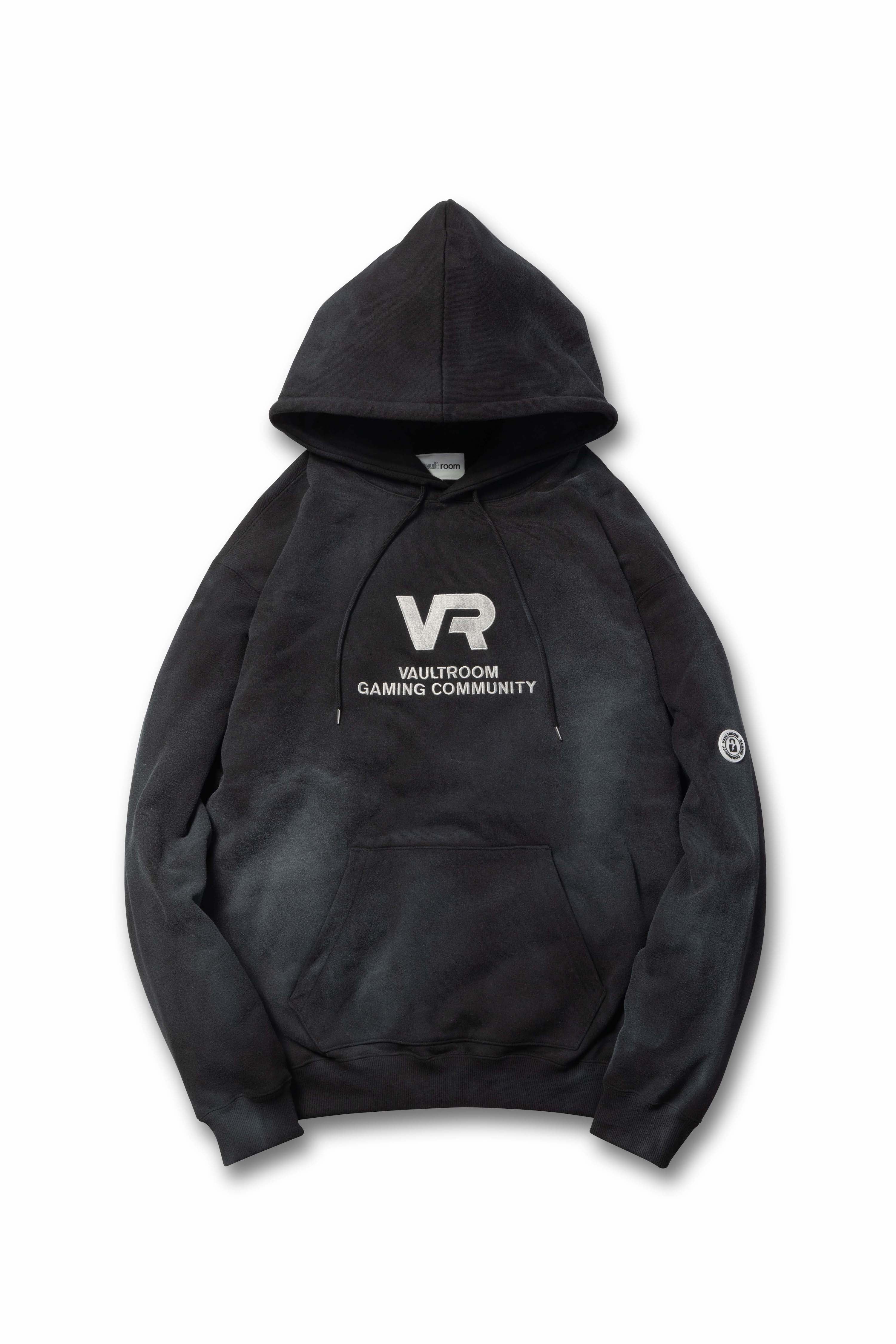 vaultroom VR LOGO Hoodie / FADE BLACK - www.muniloslagos.cl