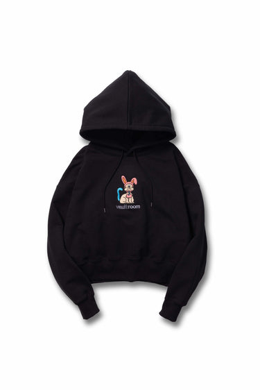 KEY CAT RABBIT COS CROPPED HOODIE / BLK - vaultroom 公式オンラインストア