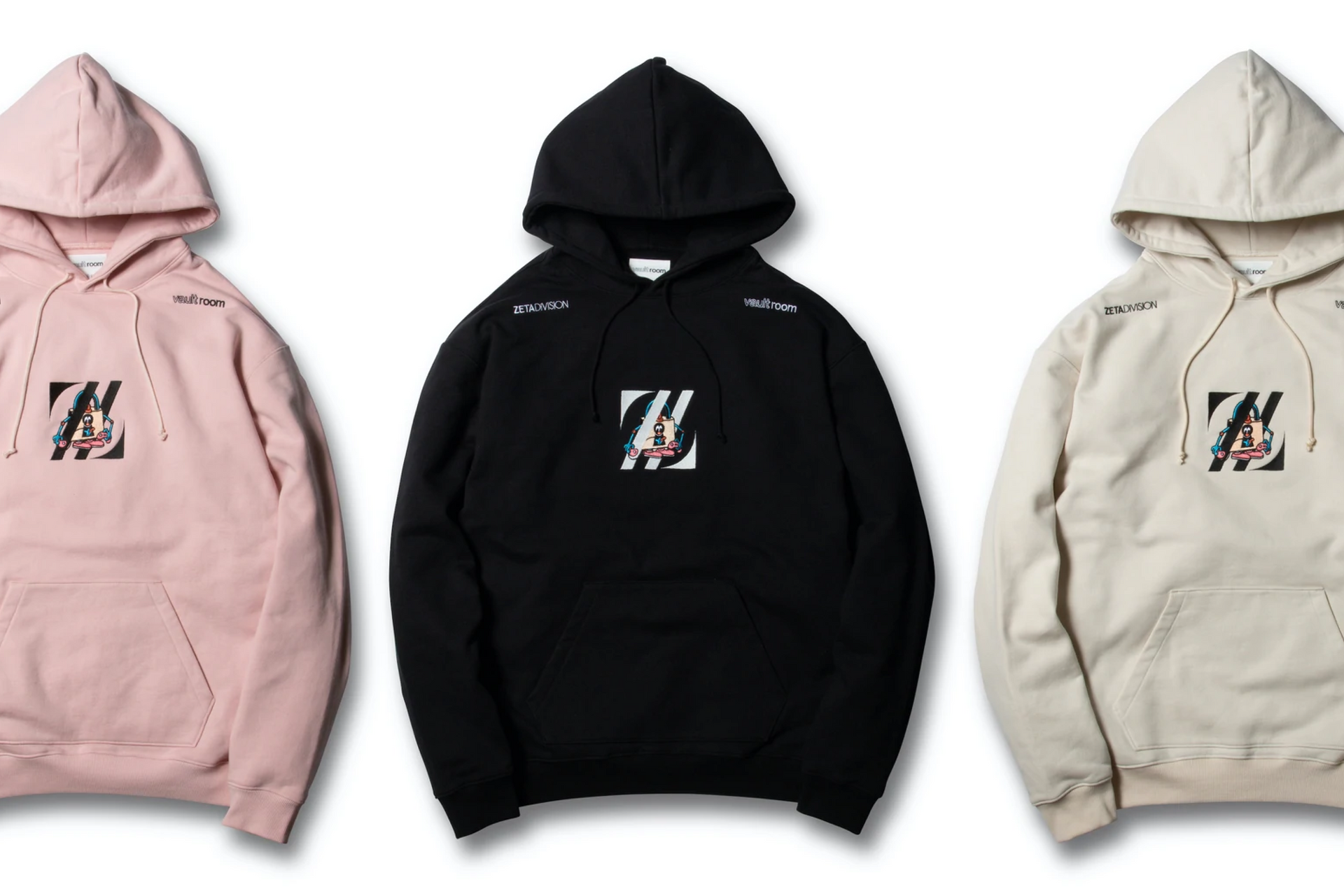 vaultroom × ZETA DIVISION HOODIE BLACK news_thumnail_3_e853796f-2750-