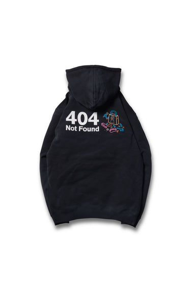 404 NOT FOUND HOODIE / FADE BLACK - vaultroom 公式オンラインストア