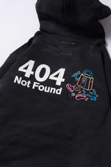 404 NOT FOUND HOODIE / FADE BLACK - vaultroom 公式オンラインストア