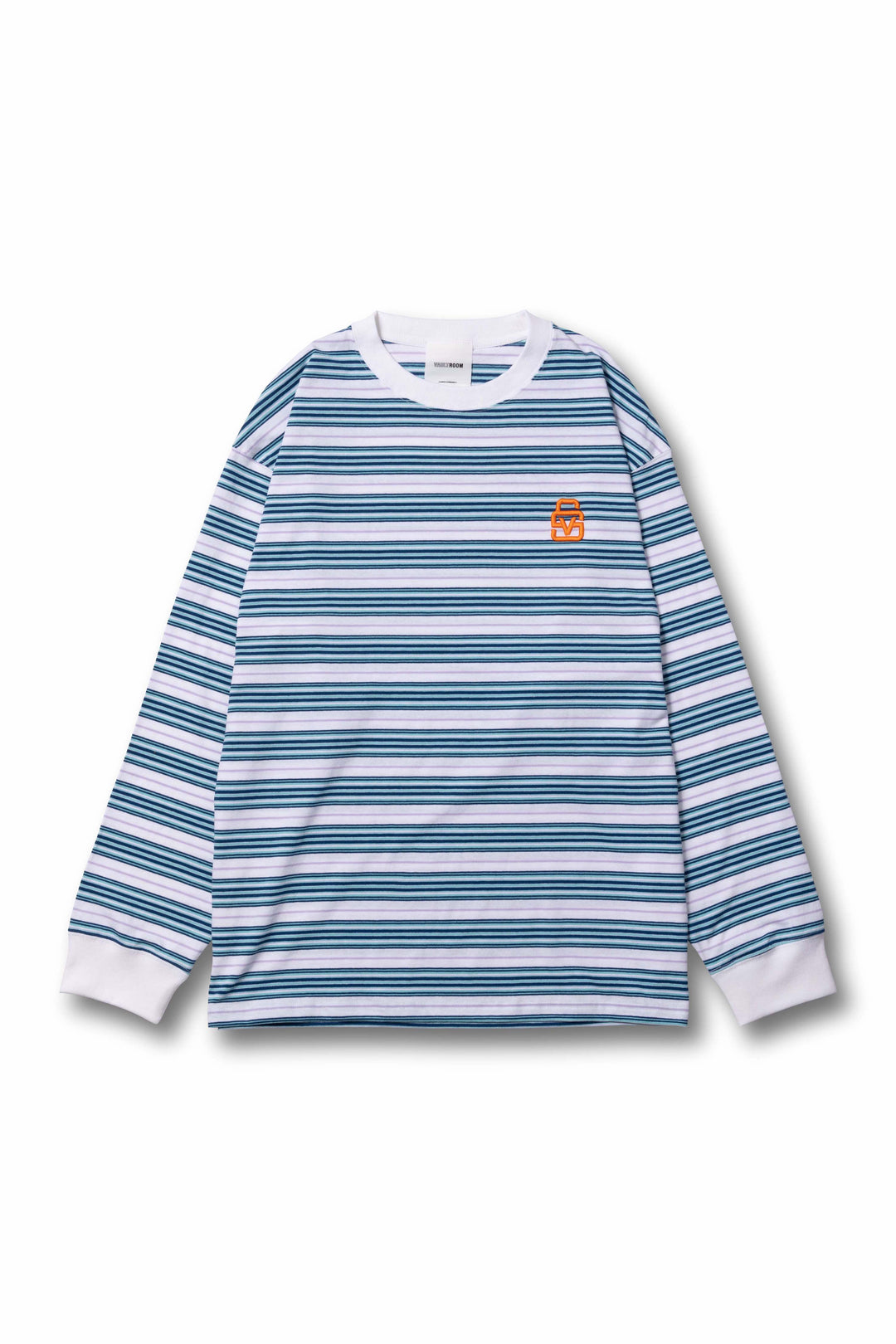 PADLOCK LOGO BIG L/S TEE / BLUE BORDER – VAULTROOM
