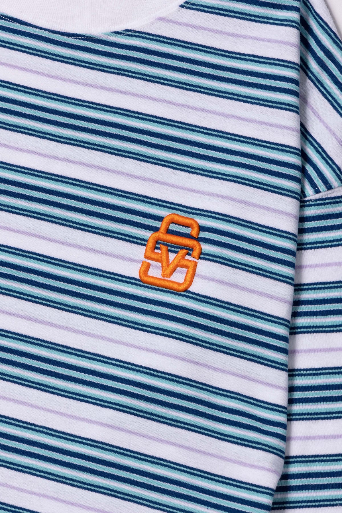 PADLOCK LOGO BIG L/S TEE / BLUE BORDER – VAULTROOM