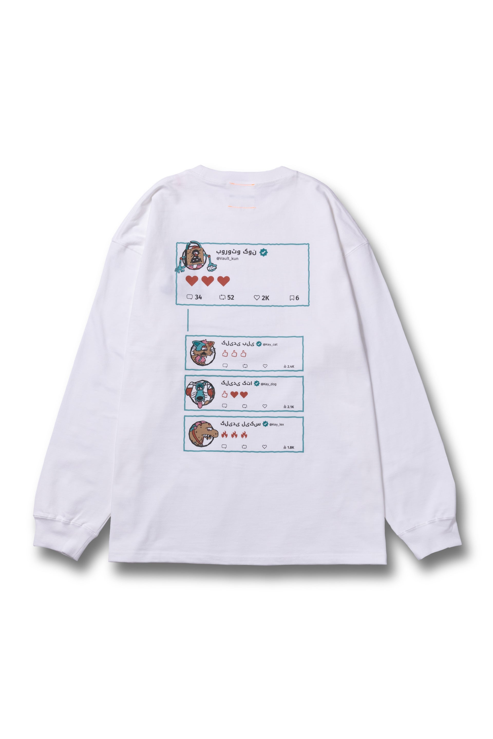 Mサイズ vaultroom nqrse TEE / WHITE なるせ vaultroom × nqrse L/S  