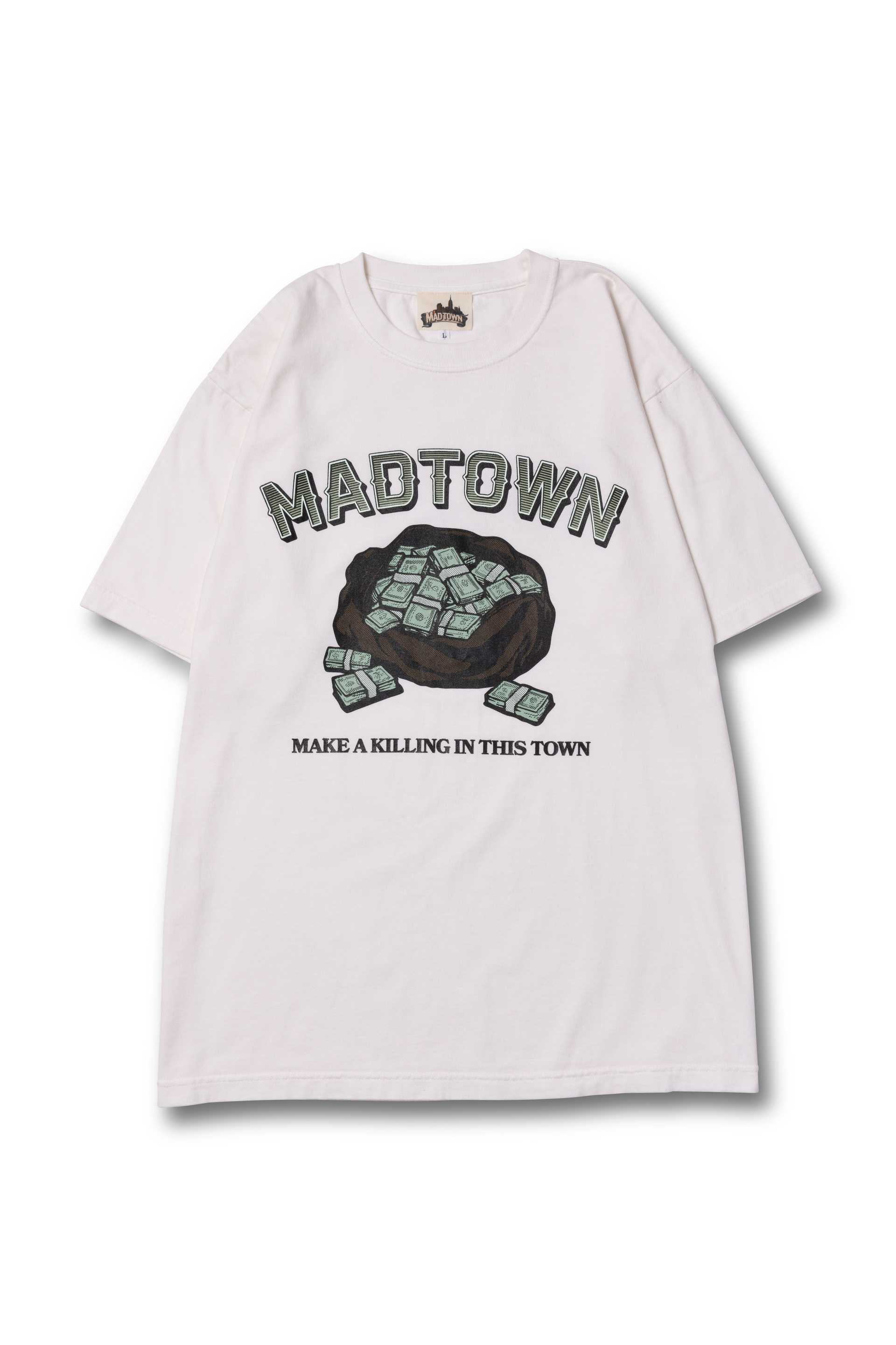 トップス MAD TOWN MONEY TEE / CHARCOAL Made to order] MAD TOWN MONEY TEE / CHARCOAL – VAULTROOM