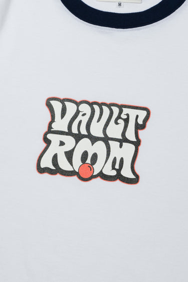 70's LOGO TRIM TEE / WHT×NVY - vaultroom 公式オンラインストア