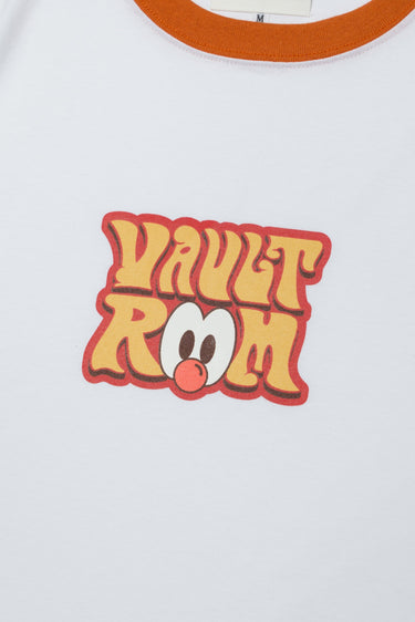 70's LOGO TRIM TEE / WHT×ORG - vaultroom 公式オンラインストア