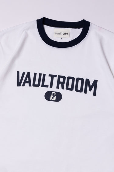 CITY LOGO TRIM TEE / WHT×NVY - vaultroom 公式オンラインストア