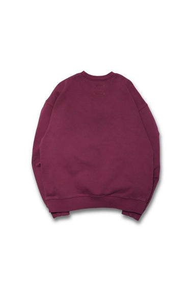 COLLEGE LOGO DYED CREWNECK / BURGUNDY - vaultroom 公式オンラインストア