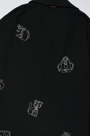 DRAWING COTTON SILK SHIRT / BLACK - vaultroom 公式オンラインストア