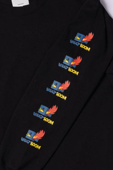 FIRE LOGO L/S TEE / BLK - vaultroom 公式オンラインストア