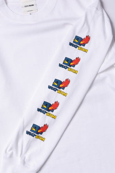 FIRE LOGO L/S TEE / WHT - vaultroom 公式オンラインストア