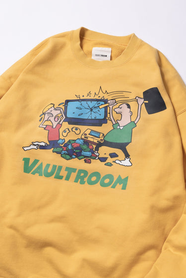 GAME CRASH VINTAGE CREWNECK / YEL - vaultroom 公式オンラインストア