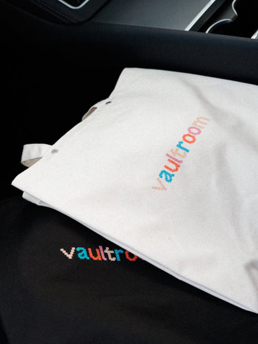 ICON CROSS STITCH TOTE BAG / BLACK - vaultroom 公式オンラインストア