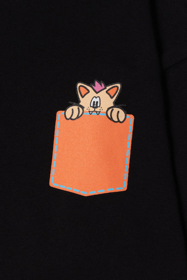 KEY CAT FAKE POCKET TEE / BLK - vaultroom 公式オンラインストア