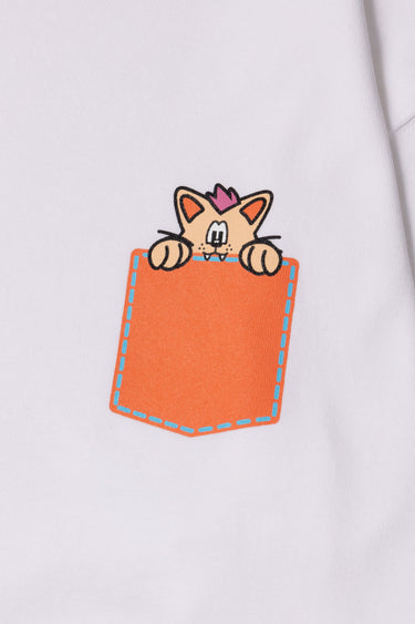 KEY CAT FAKE POCKET TEE / WHT - vaultroom 公式オンラインストア