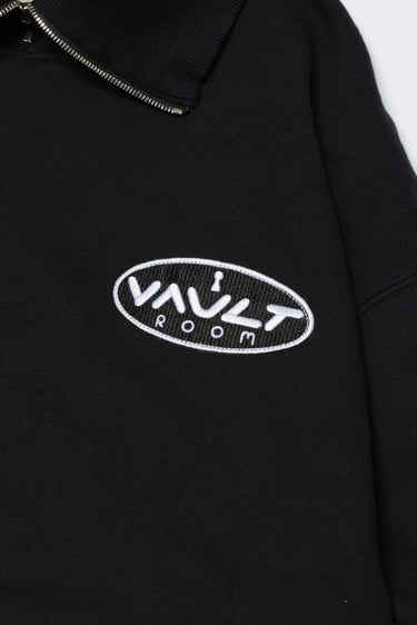 KEYHOLE ROUND PATCH HALF ZIP SWEAT / BLACK - vaultroom 公式オンラインストア