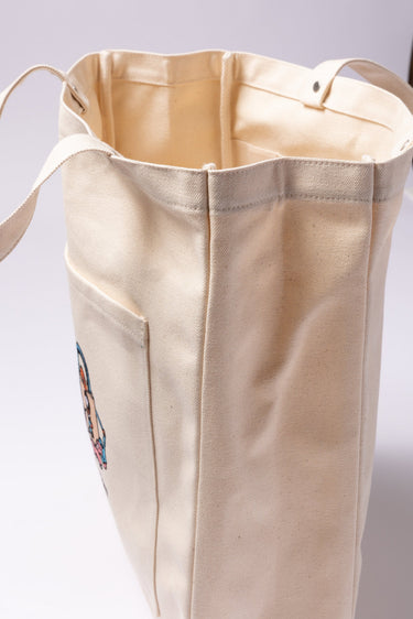 LOGO CANVAS TOTE BAG / NATURAL - vaultroom 公式オンラインストア