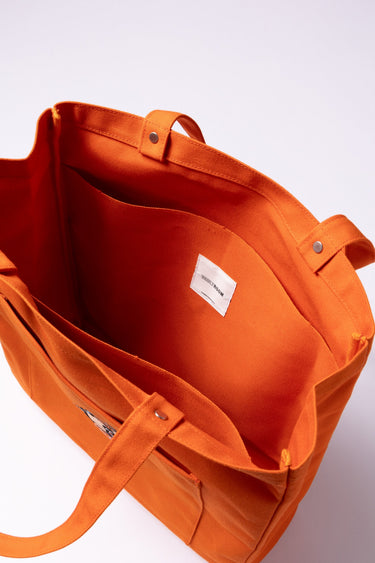 LOGO CANVAS TOTE BAG / ORANGE - vaultroom 公式オンラインストア