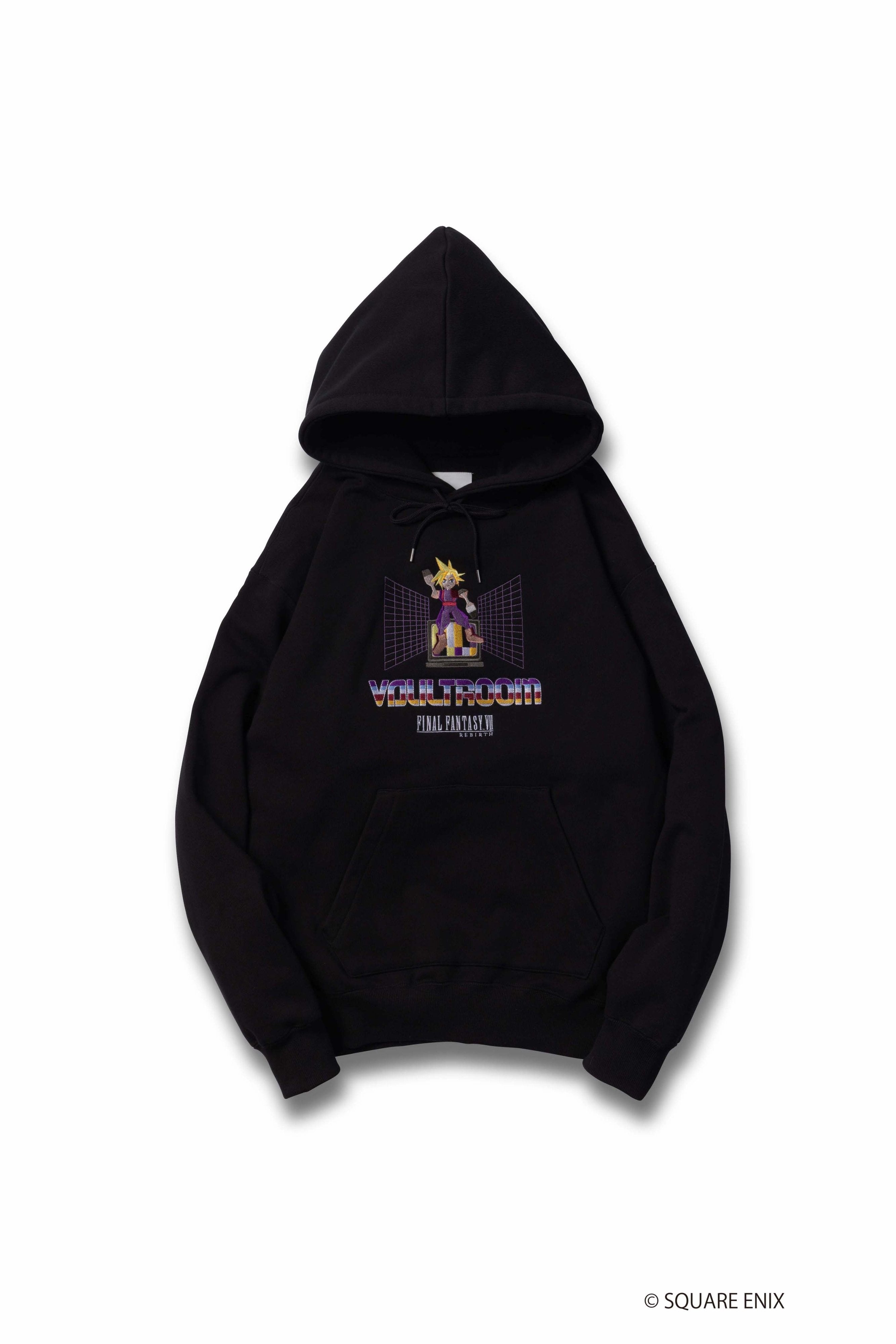 RETRO CLOUD HOODIE 〈FFVII REBIRTH × vaultroom〉 / BLK – vaultroom RETRO CLOUD HOODIE 〈FFVII REBIRTH × vaultroom〉 / BLK – vaultroom
