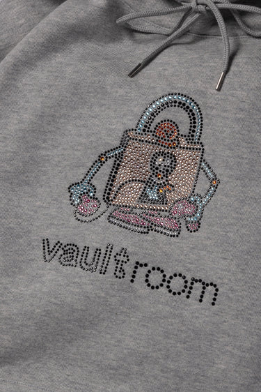RHINESTONE LOGO HOODIE/ GRY - vaultroom 公式オンラインストア