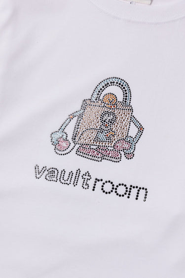 RHINESTONE LOGO TEE / WHT - vaultroom 公式オンラインストア