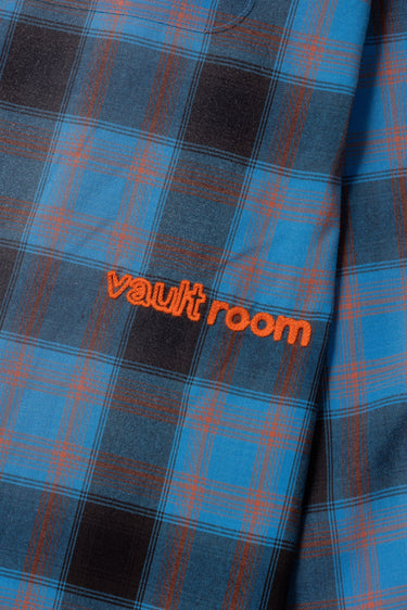 VAULTROOM PLAID CHECK OPEN COLLAR SHIRT / BLUE - vaultroom 公式オンラインストア