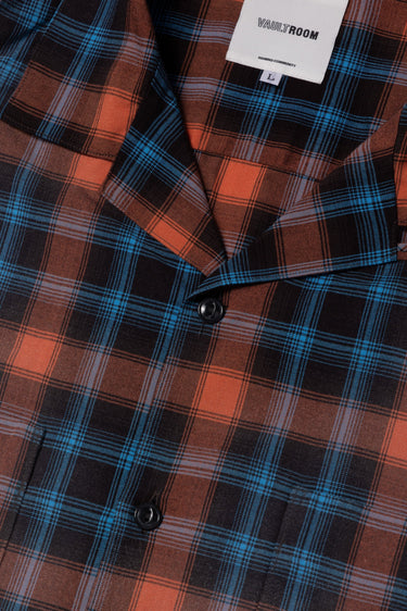 VAULTROOM PLAID CHECK OPEN COLLAR SHIRT / ORANGE - vaultroom 公式オンラインストア