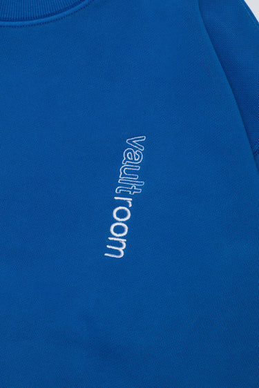 VERTICAL LOGO DYED CREWNECK / BLUE - vaultroom 公式オンラインストア