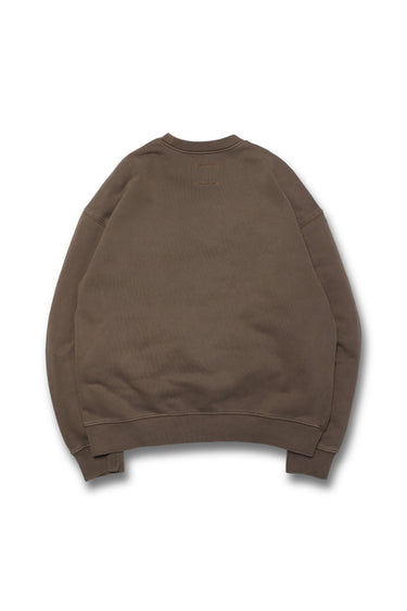 VERTICAL LOGO DYED CREWNECK / BROWN - vaultroom 公式オンラインストア