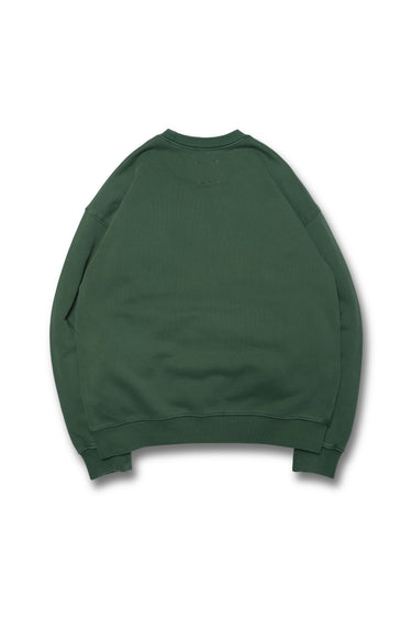 VERTICAL LOGO DYED CREWNECK / GREEN - vaultroom 公式オンラインストア