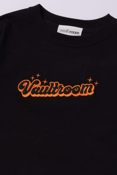 Women's SPARKLE LOGO CROPPED L/S TEE / BLK - vaultroom 公式オンラインストア