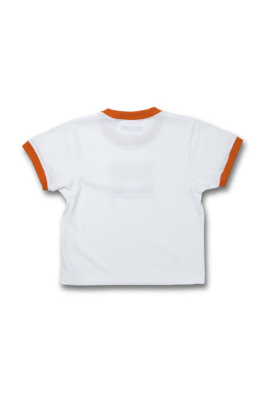 【Women's】70's LOGO TRIM TEE / WHT×ORG - vaultroom 公式オンラインストア