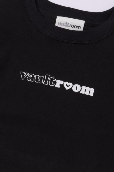 【Women's】HEART LOGO CROPPED TEE / BLK - vaultroom 公式オンラインストア