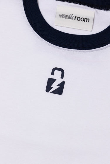 【Women's】KEY LOGO TRIM TEE / WHT×NVY - vaultroom 公式オンラインストア