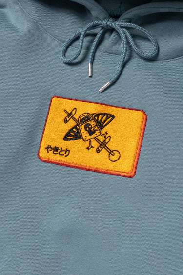 YAKITORI CARD HOODIE / DUSTY BLUE - vaultroom 公式オンラインストア