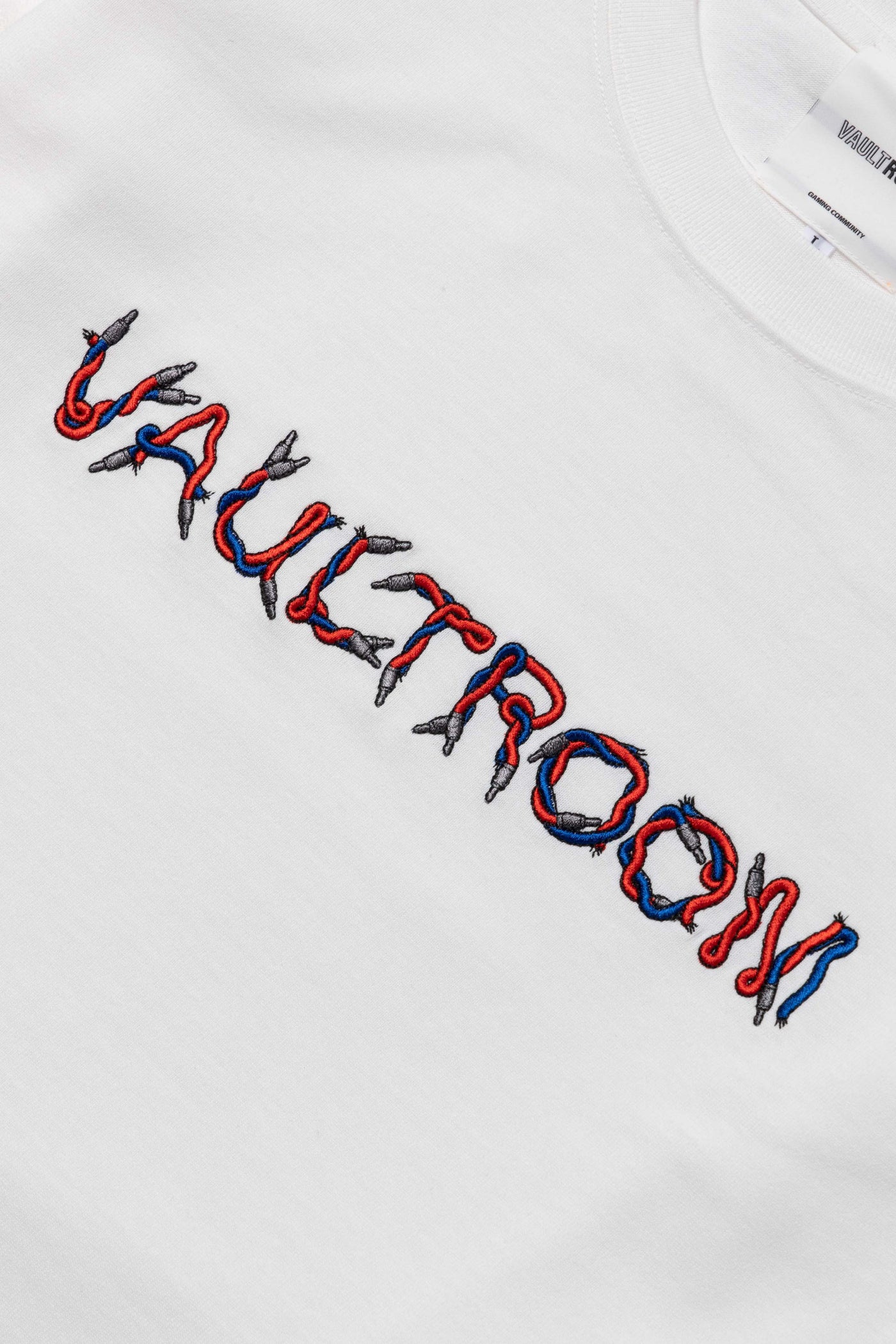 vault room CABLE LOGO BIG L/S TEE / WHT - Tシャツ/カットソー(七分