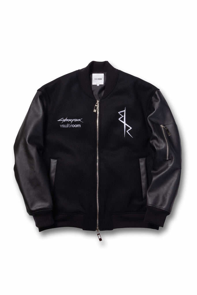 VR × CYBERPUNK LEATHER BOMBER JACKET – VAULTROOM