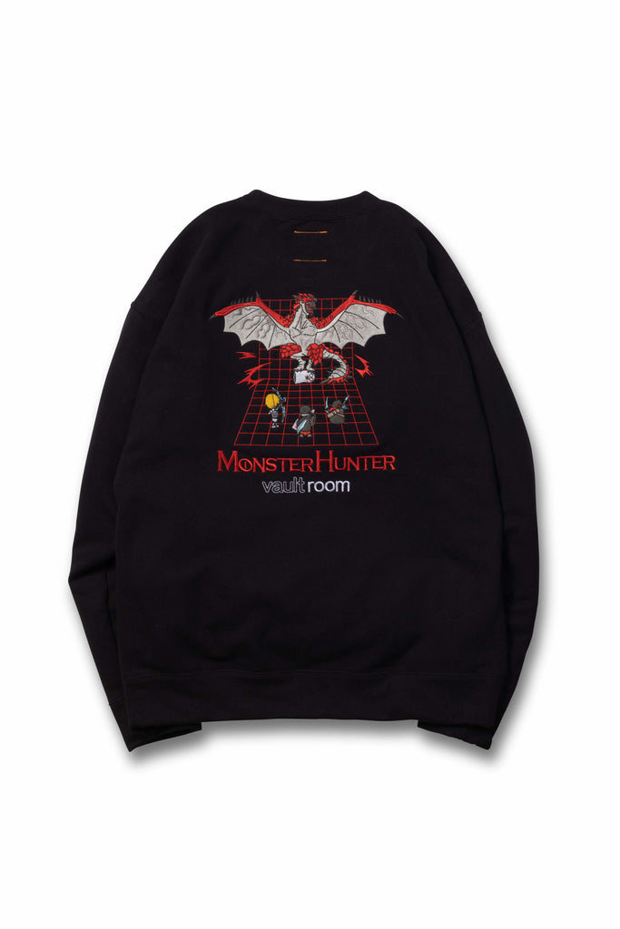 VR × Rathalos CREWNECK BLK リオレウス M-