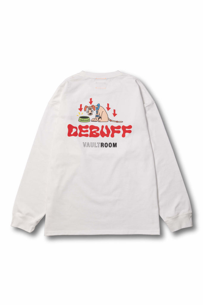 DEBUFF BIG L/S TEE / WHT – VAULTROOM