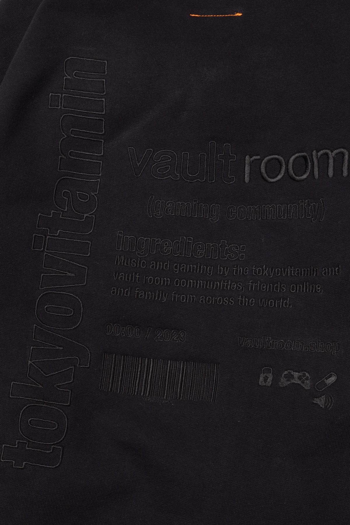 vaultroom × tokyovitamin HOODIE / BLACK-